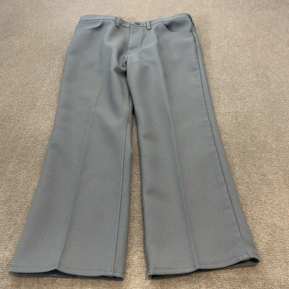 Vintage Wrangler Pants‎ Gray Mens Fits 36x27 Rancher Nylon Performance 00082GY